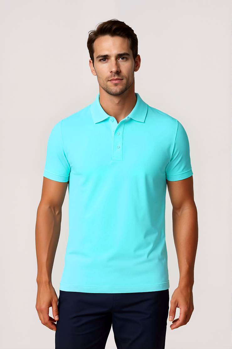 Polo T-shirt - Turquoise blue