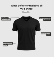 Single V-neck - Black