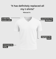 Single V-neck - White