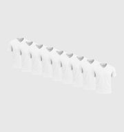 Pack of 9 V-necks - White