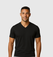 Single V-neck - Black