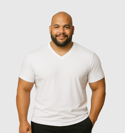 Single V-neck - White