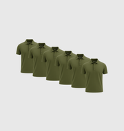 Pack of 6 Polo Shirts - Khaki