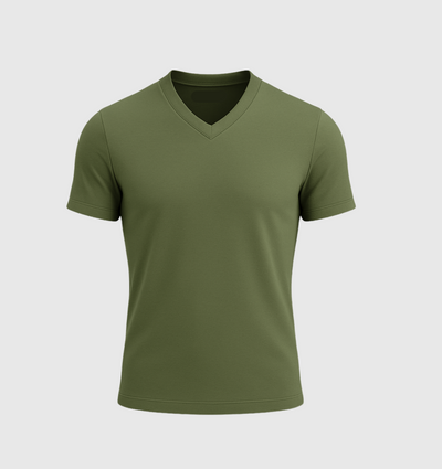 V-neck T-shirt - Khaki