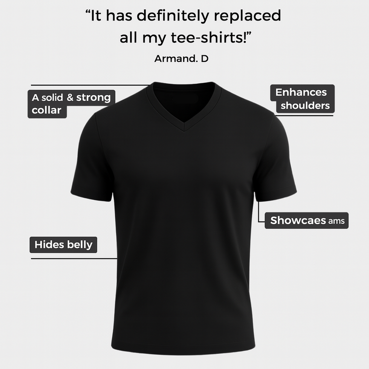 V-neck T-shirt - Khaki