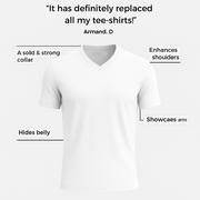 V-neck T-shirt - Turquoise blue